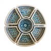 Tapasschaal turquoise lichtblauw bord + kom + 6 schaaltjes Tunesisch keramiek 30cm