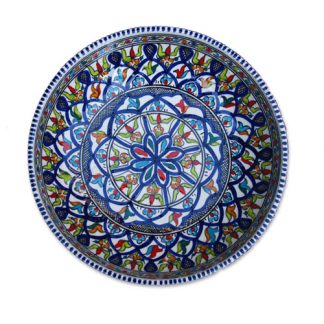Tunesische donkerblauwe schaal 25cm