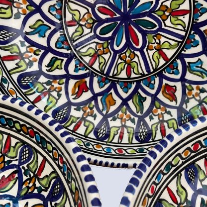 Tunesië schaal 20cm donkerblauw detail