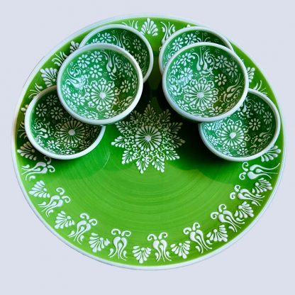 Tapasschaal groen Bowls and dishes side
