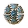 Tapasschaal turquoise licht blauw bord + kom + 6 schaaltjes Tunesisch keramiek 23cm